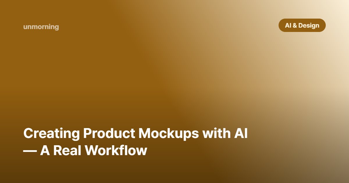 Title card: Creating Product Mockups with AI — A Real Workflow