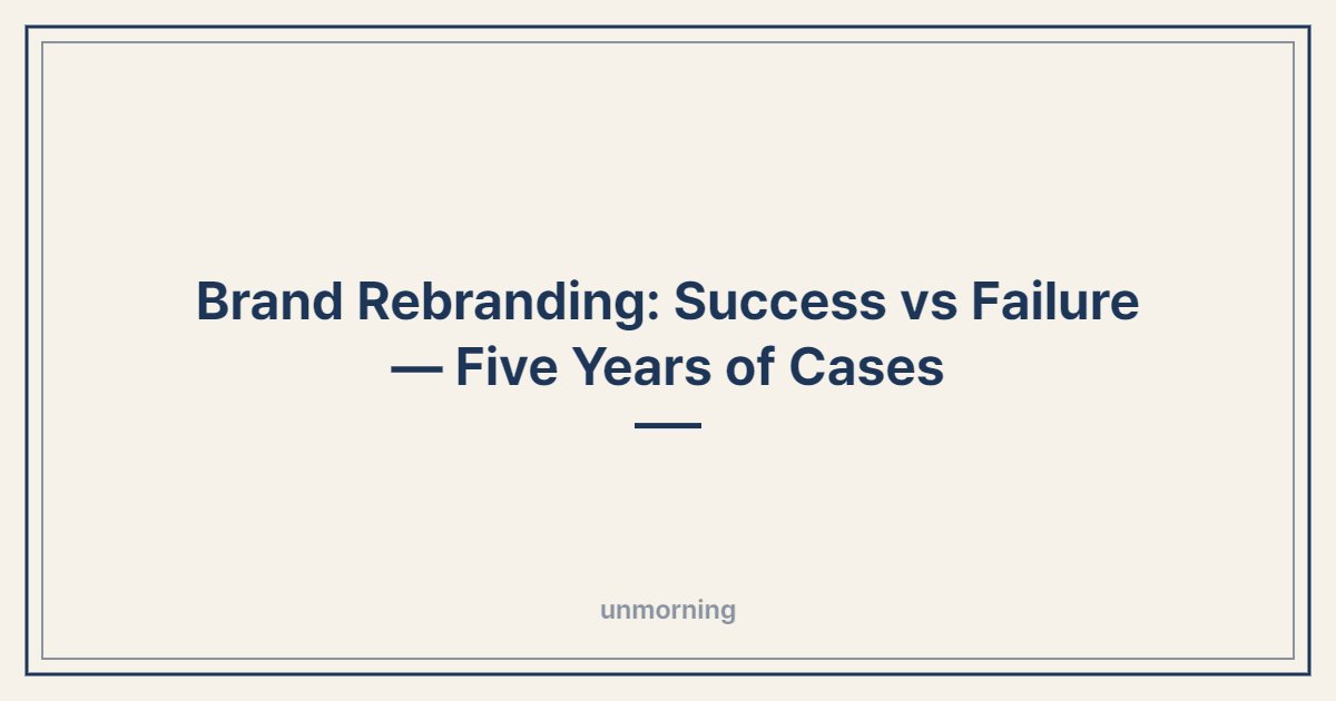 Title card: Brand Rebranding: Success vs Failure — Five Years of Cases