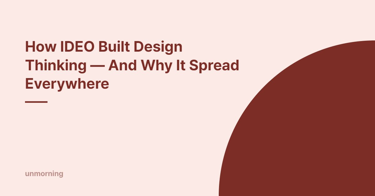 Title card: How IDEO Built Design Thinking — And Why It Spread Everywhere