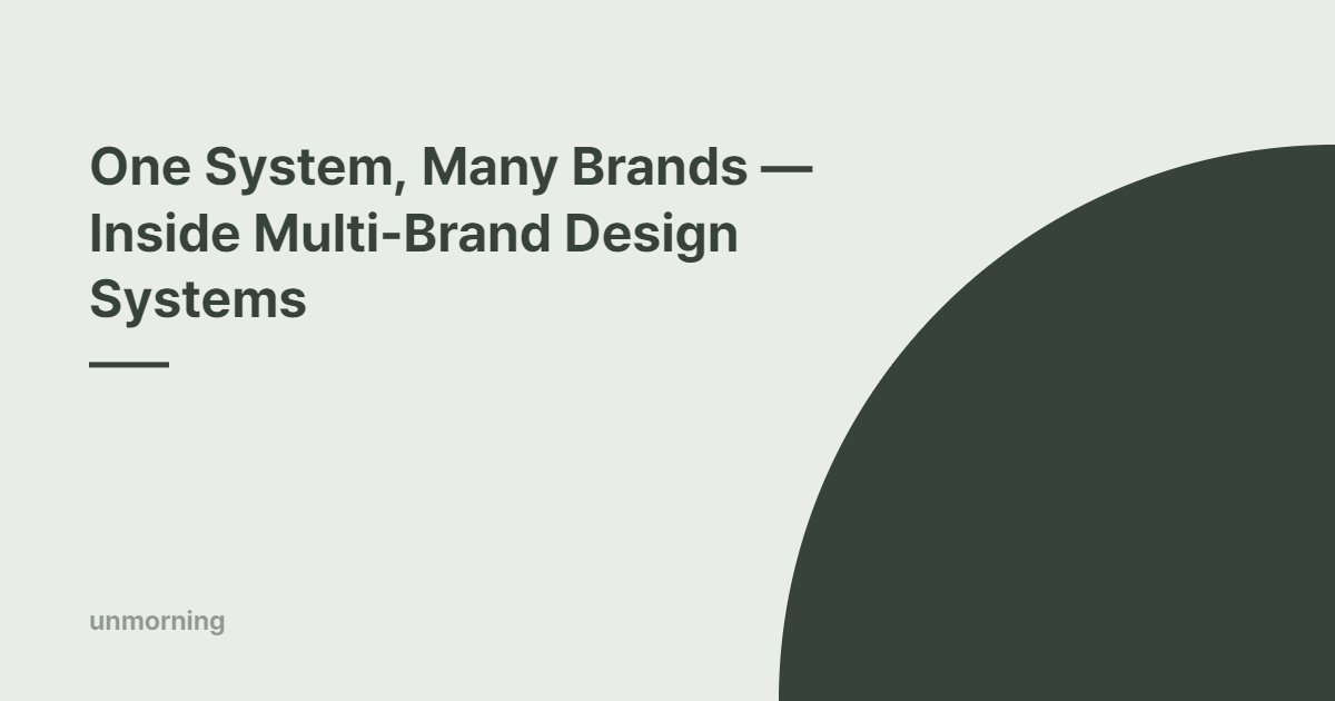 Title card: One System, Many Brands — Inside Multi-Brand Design Systems