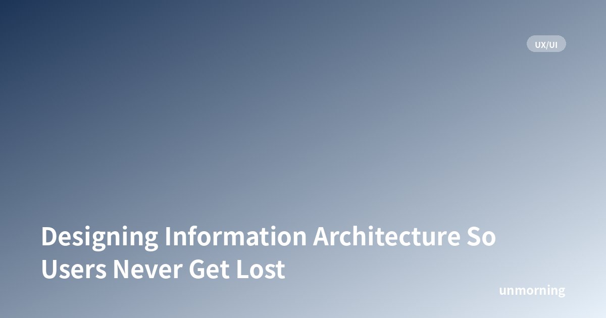 Title card: Designing Information Architecture So Users Never Get Lost